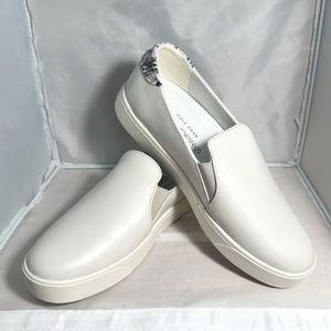new Cole Haan GrandPro slip on sneakers white with snakeskin back